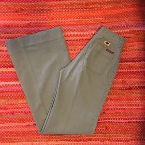Vintage 1970s Retro Khaki Bell Bottoms by RoseHips